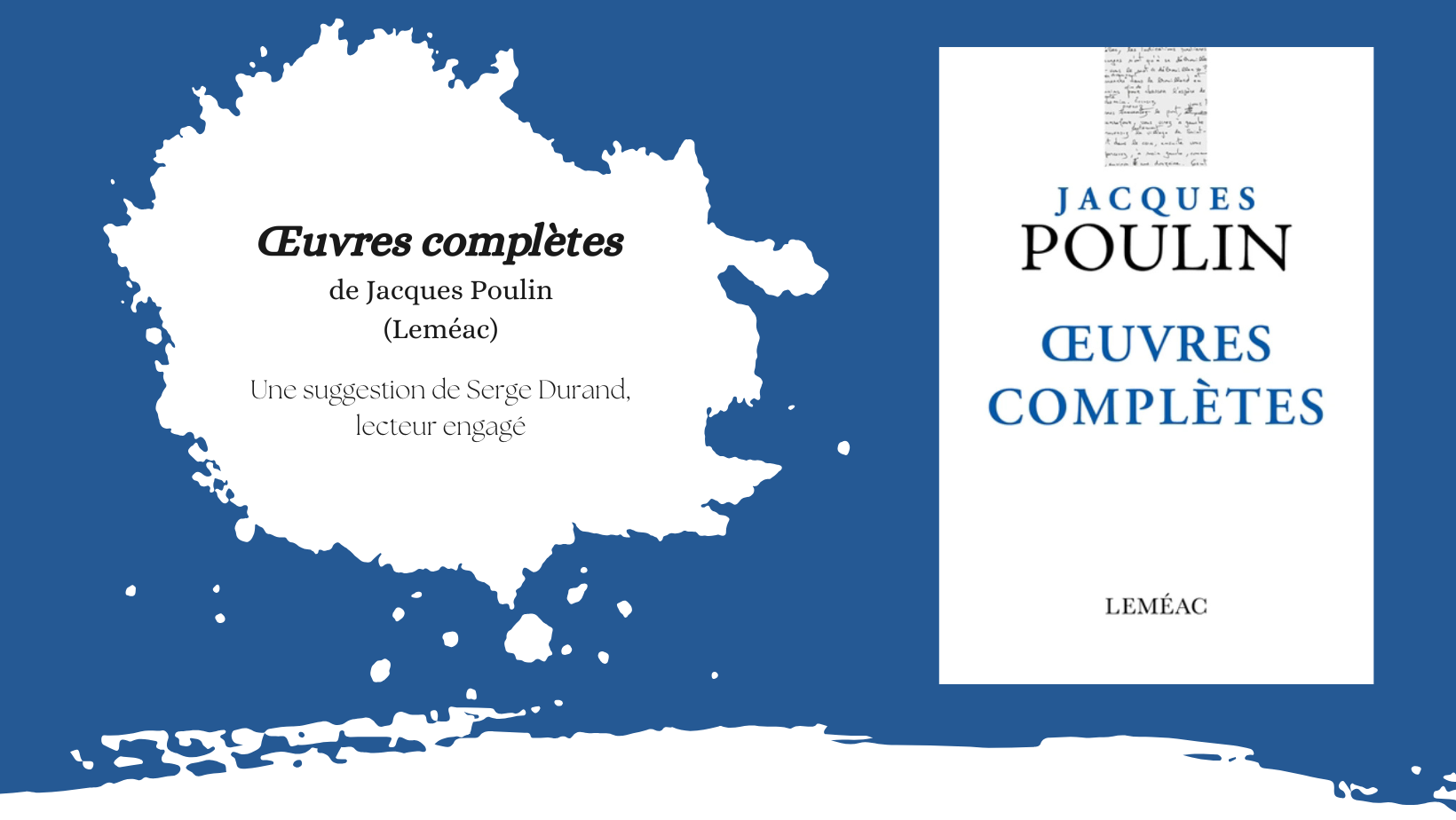 Couverture de Oeuvres complètes de Jacques Poulin (Leméac)